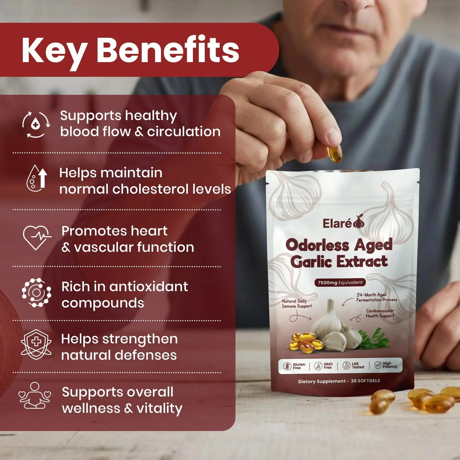 1 Month Aged Garlic Supply Elare